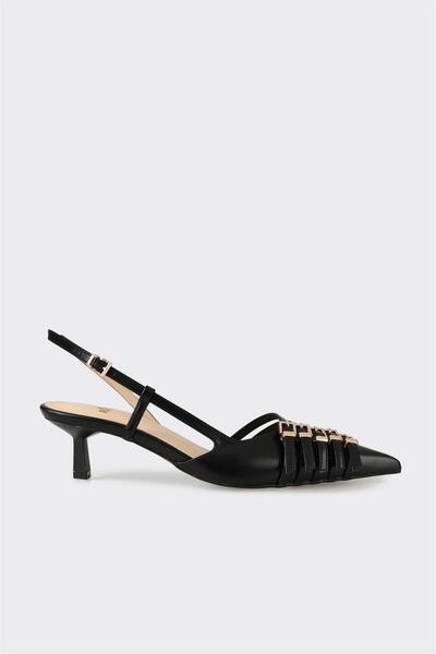 Elle Shoes Siyah Kadın Topuklu Ayakkabı