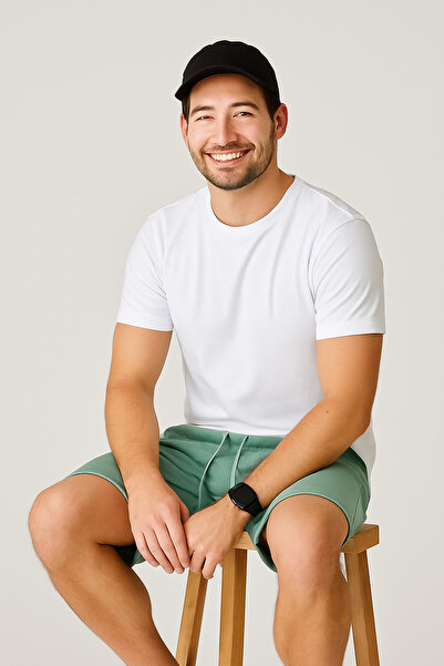 UOMOPARK 8024 Model Premium Summer Print Λεπτομερή σορτς