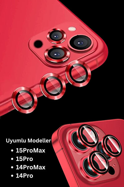 PSGT Iphone 15 Pro & Iphone 15 Pro Max Uyumlu Kamera Koruma Renkli Lens Koruy...