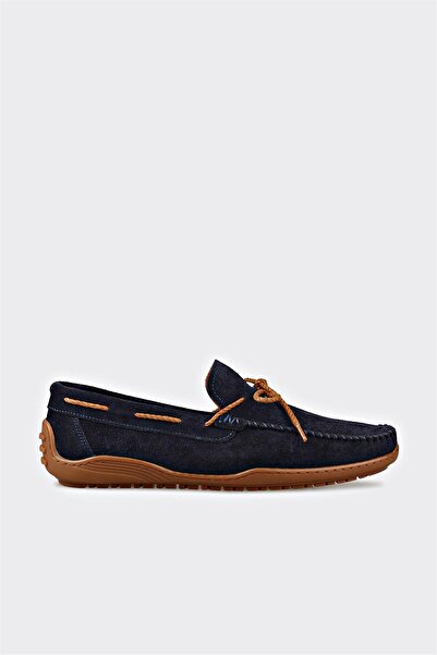 Elle Shoes Lacivert Deri Erkek Günlük Ayakkabı