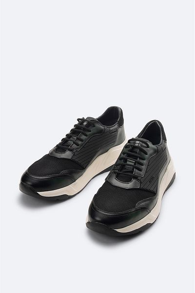 Avva Men's Khaki Leather Detailed Flexible Sole Casual Shoes A32y8018