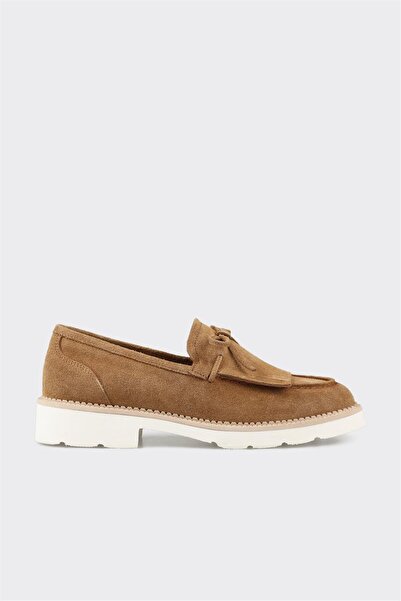 Elle Shoes Taba Deri Kadın Günlük Ayakkabı