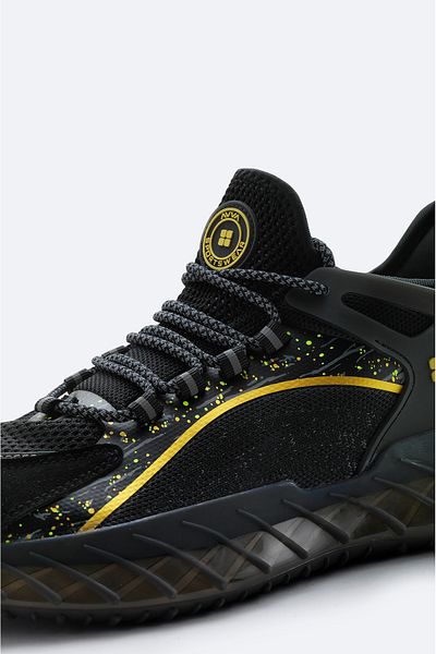 Avva Men's Black Flexible Sole Sneaker Shoes A32Y8004