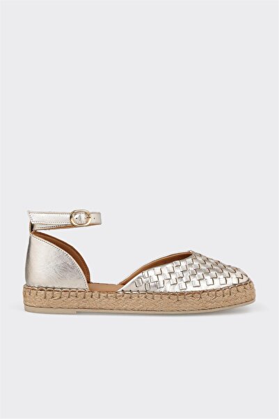 Elle Shoes Lame Deri Kadın Espadril