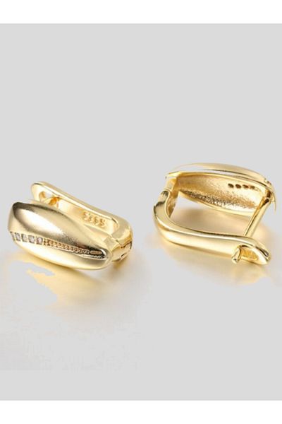 Kelan 14K gold-plated earrings with wheat grain crystals – refinement
