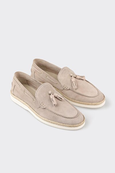 Elle Shoes Bej Deri Erkek Günlük Ayakkabı