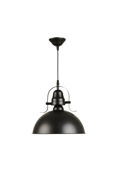 Correx Black Metal Plated Single Pendant Lamp - 30 cm