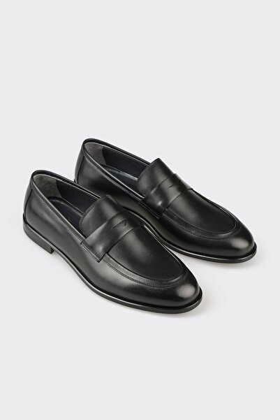 Elle Shoes Siyah Deri Erkek Klasik Ayakkabı