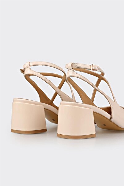 Elle Shoes Bej Kadın Topuklu Ayakkabı