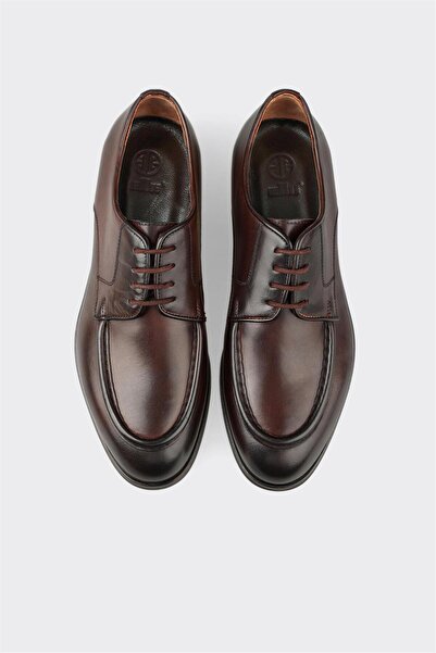 Elle Shoes Kahve Deri Erkek Klasik Ayakkabı