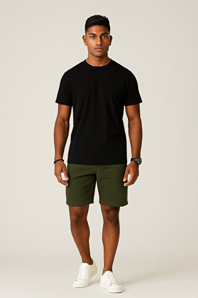 UOMOPARK 8024 Model Premium Summer Print Λεπτομερή σορτς