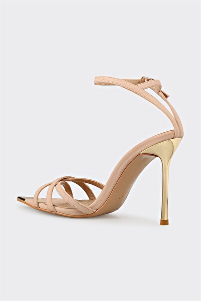 Elle Shoes Naturel Kadın Topuklu Ayakkabı