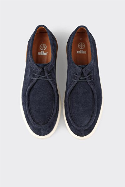 Elle Shoes Lacivert Deri Erkek Günlük Ayakkabı