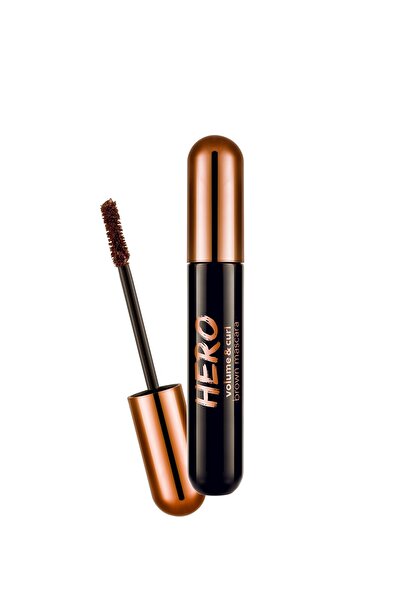 Flormar Hero Volume & Curl Yoğun Hacim Veren Nemlendirici Etkili Kahverengi Maskara
