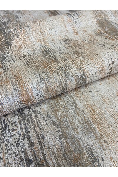 KOÇ YAPI DEKOR Tutkal Hediye 5.30m2 3d Efekt Eskitme Sıva Kumaş Dokulu Ithal Duvar Kağıdı.