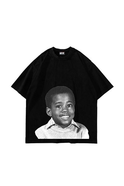 Sekizbiraltı Μαύρο μπλουζάκι με στάμπα Kanye West Oversize Unisex