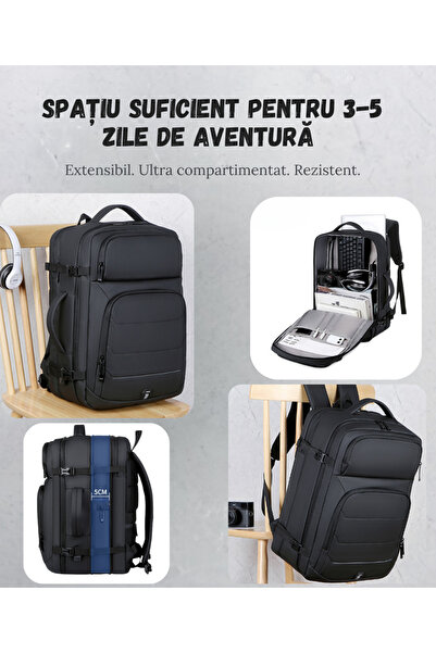 Versatyx Expandable travel backpack, Cabin compatible, Spacious