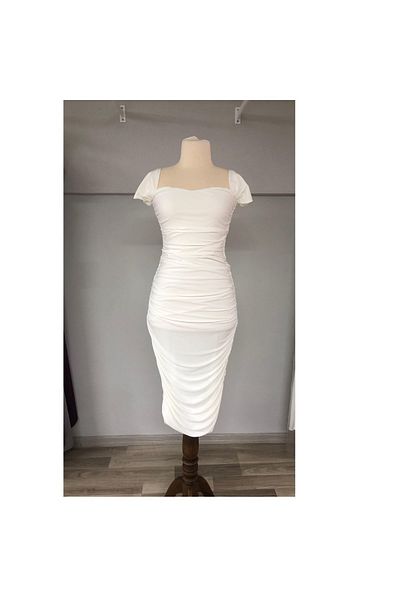 Bijutek Thick Strap Sides Gathered Special Day - Graduation Evening Dress
