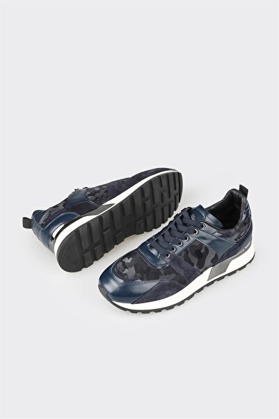 Elle Shoes Δερμάτινα ανδρικά αθλητικά παπούτσια Navy Blue