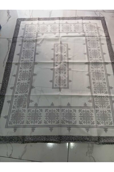 Elisam Worry-Free Stain-Proof Tablecloth for 4 People (Gray Pattern)