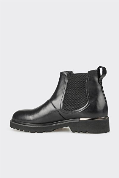 Elle Shoes Siyah Deri Erkek Klasik Bot