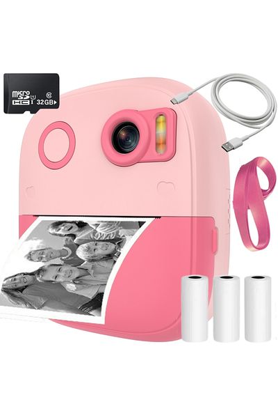SMARTIC Camera, Instant Print, Full Hd 1080p, 2.4”, 800mah, Games, Mp3, Memory Card Gift