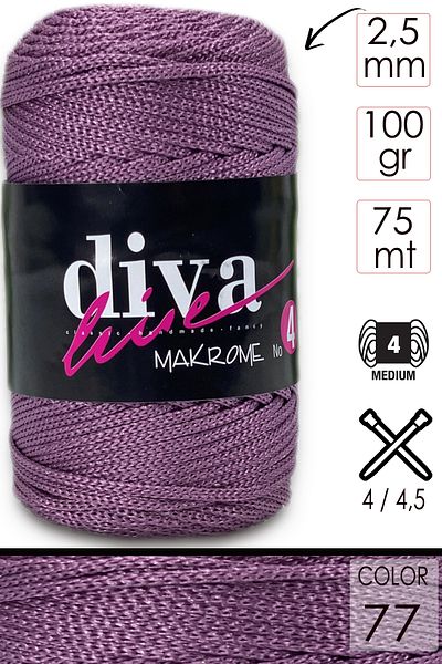 Diva İplik Diva Line Diva Macrame Σχοινί Χοντρό (αρ.: 4) 77
