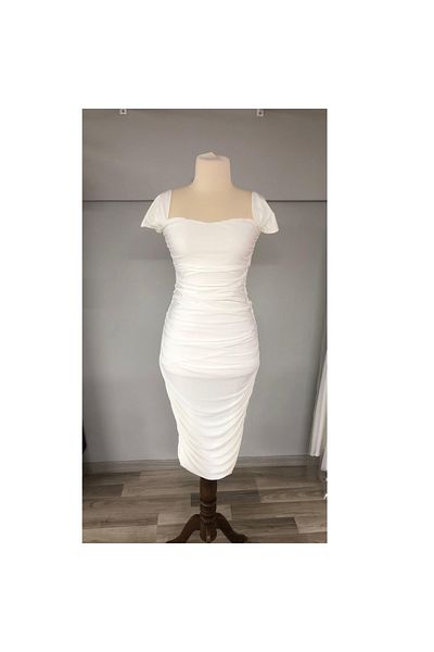 Bijutek Thick Strap Sides Gathered Special Day - Graduation Evening Dress