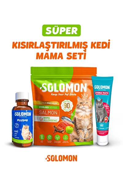 Solomon Süper Kısırlaştırılmış Kedi Mama Seti