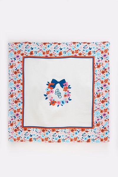 Atelier Babbi Double Layer Muslin Baby Blanket - Little Flowers / Red 100X100 cm