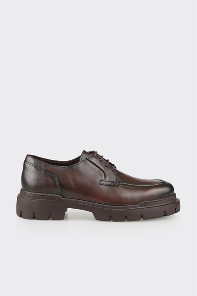 Elle Shoes Brown Leather Men's Casual Shoes