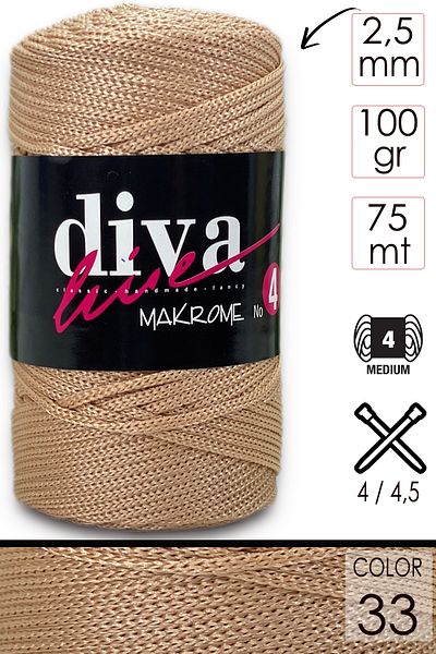 Diva İplik Diva Macrame Twine Thick (NO:4) 33.