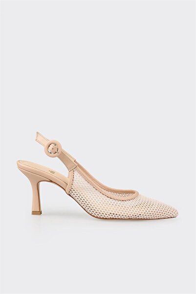 Elle Shoes Bej Kadın Topuklu Ayakkabı
