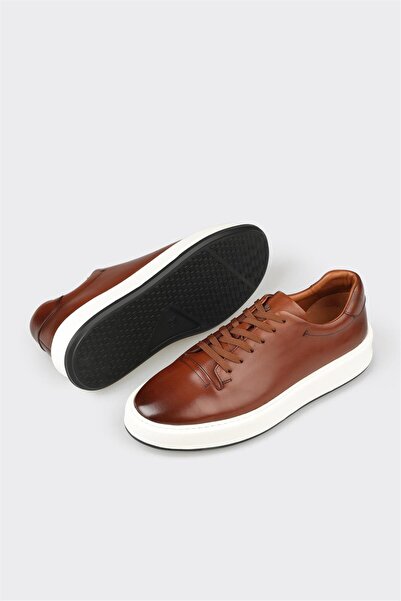 Elle Shoes Tan Leather Men's Casual Shoes