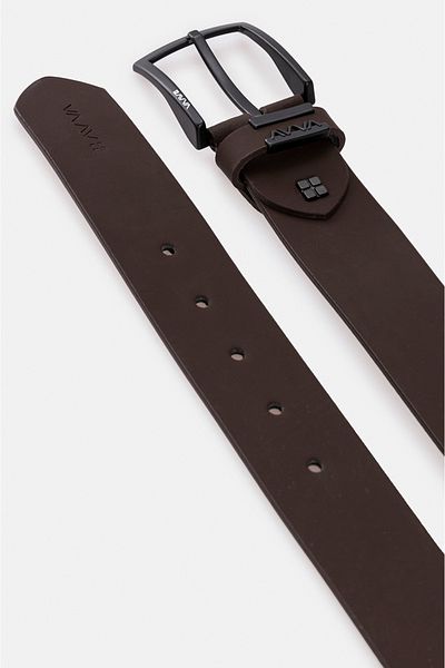 Avva Men's Brown 100% Leather Belt A31y9307