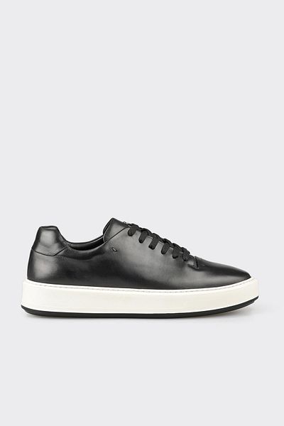 Elle Shoes Black Leather Men's Casual Shoes