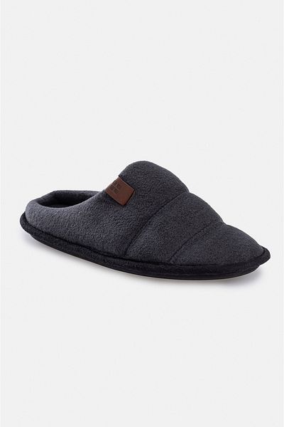 Avva Ανδρικές παντόφλες Anthracite 100% Wool House A31y8330