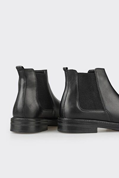 Elle Shoes Siyah Deri Erkek Günlük Bot