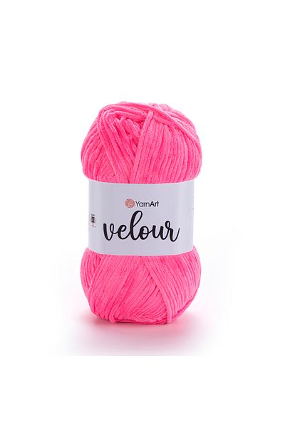 Yarnart Velor - Βελούδινο Χειροποίητο Νήμα Highlighter Pink-860