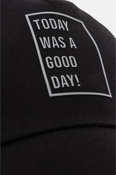 Avva Men's Black 100% Cotton Slogan Printed Sports Cap A31Y9205