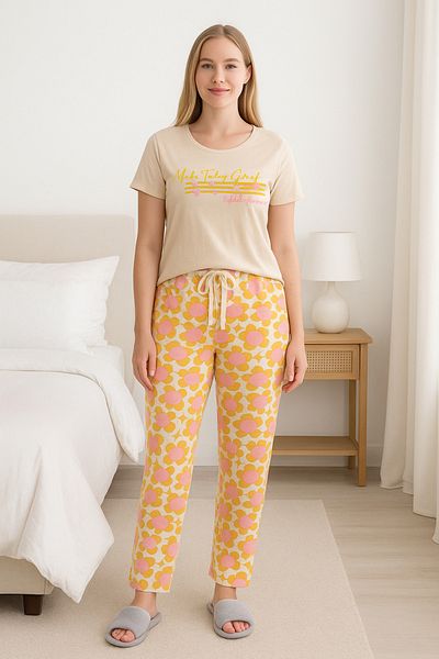 Aydoğan Women's Short Sleeve Pajamas Suit 240954