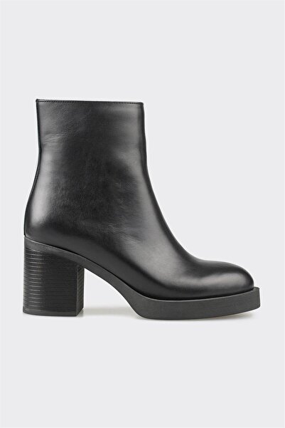 Elle Shoes Siyah Deri Kadın Günlük Bot