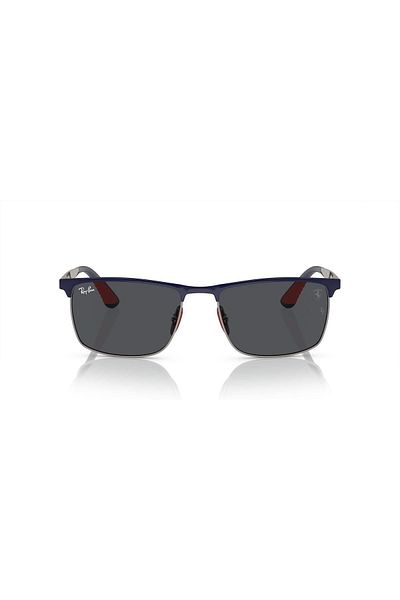 Ray-Ban Ray Ban Unisex Rectangle Sunglasses- Rb 3726m - Lense Size:57mm - Blue On Gunmetal