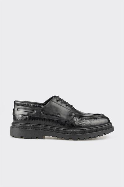 Elle Shoes Black Leather Men's Casual Shoes