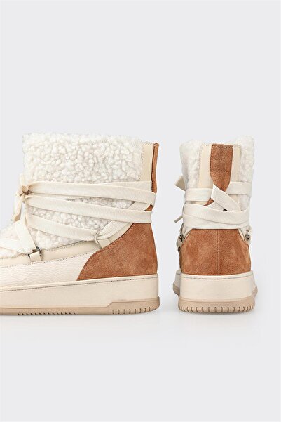 Elle Shoes Ekru Kadın Spor Bot