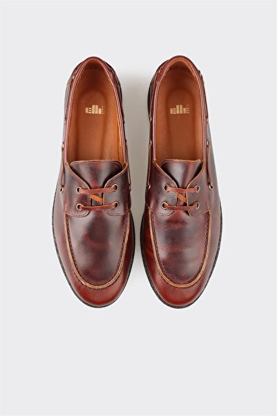 Elle Shoes Brown Leather Women's Casual Shoes