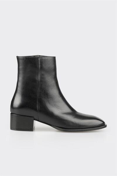 Elle Shoes Siyah Deri Kadın Klasik Bot