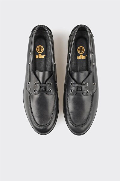 Elle Shoes Siyah Deri Kadın Günlük Ayakkabı