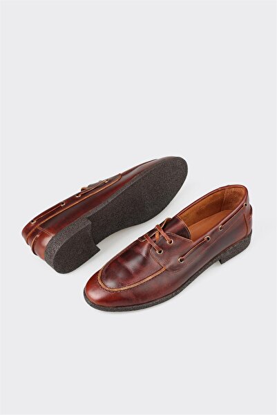 Elle Shoes Brown Leather Women's Casual Shoes