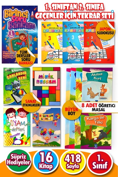 Harika Çocuk Yayınları 1.sınıftan 2.sınıfa Geçenler Için Yaz Tatili Kitabı Te...